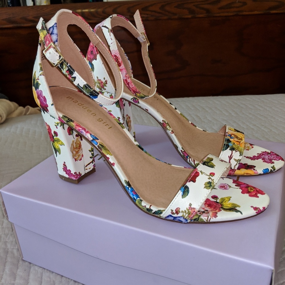 Floral Heeled Sandals